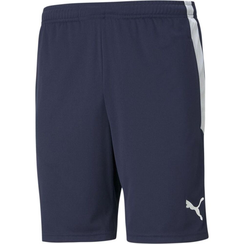 Puma Mens TeamLIGA Logo Training Football Shorts / Peacoat/White